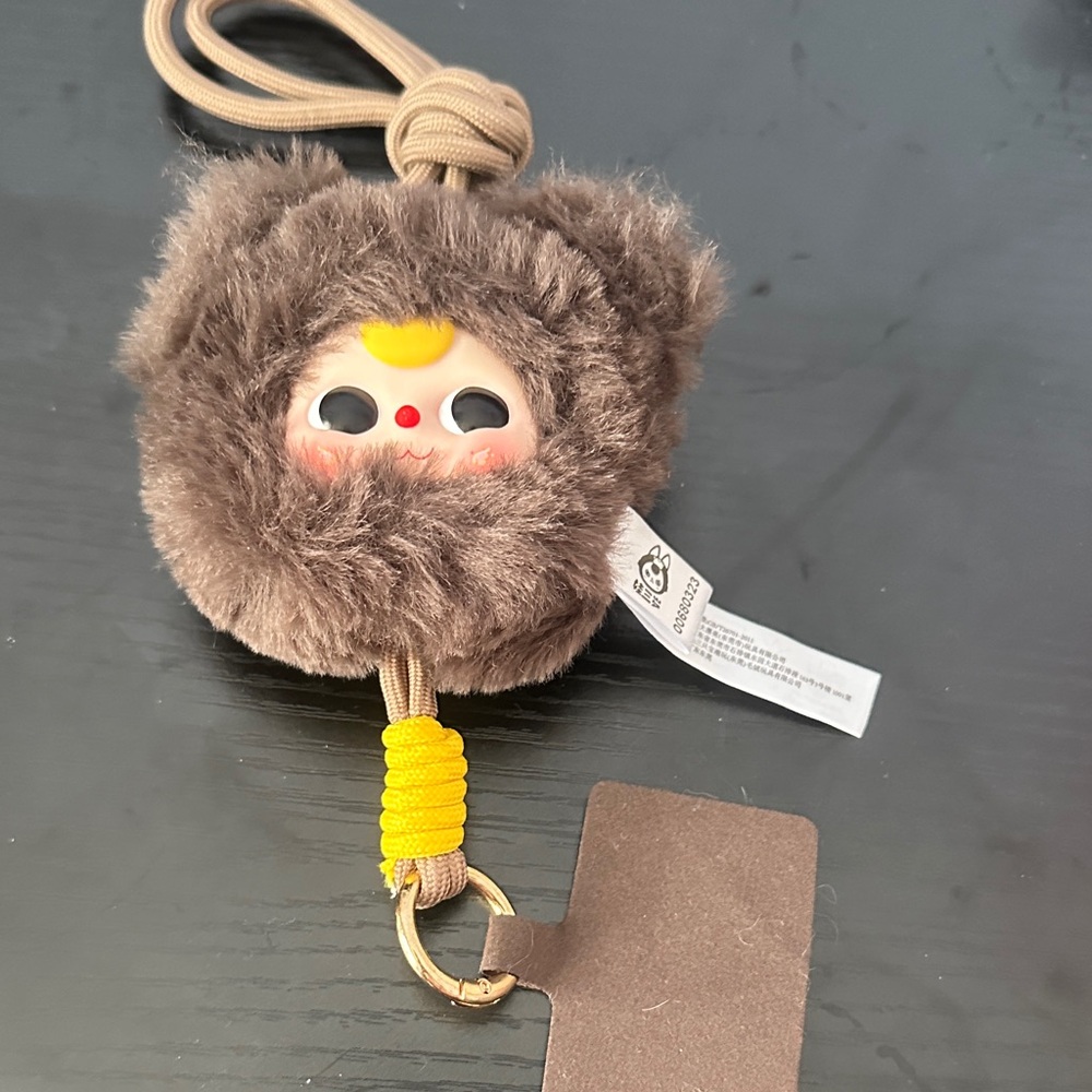 Baby Three Phone Lanyard - Bear with boba Eyes (no box/card)